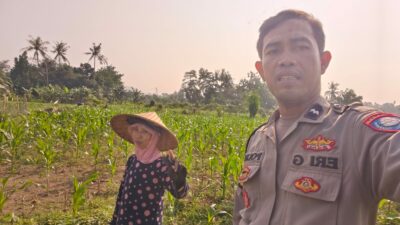 Program Ketahanan Pangan Diperkuat Lewat Kunjungan Polsek Lembar ke Petani