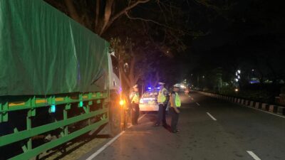 Patroli Malam Intensif Satlantas Amankan Bypass BIL Lombok Barat