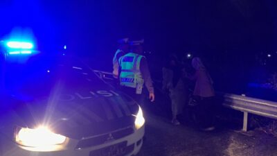 Patroli Malam Satlantas Polres Lombok Barat Jaga Ketertiban Arus Lalu Lintas dan Cegah Balap Liar