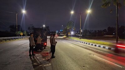 Polsek Gerung Intensifkan Patroli Malam di Jalur Bypass BIL Lombok Barat