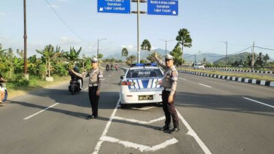 Edukasi dan Pencegahan 3C di Jalur Vital BIL oleh Satlantas Lombok Barat